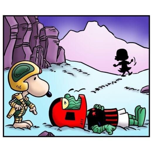 A spectacular panel from a strip drawn by Dave Windett for a Special issue of Sector 13