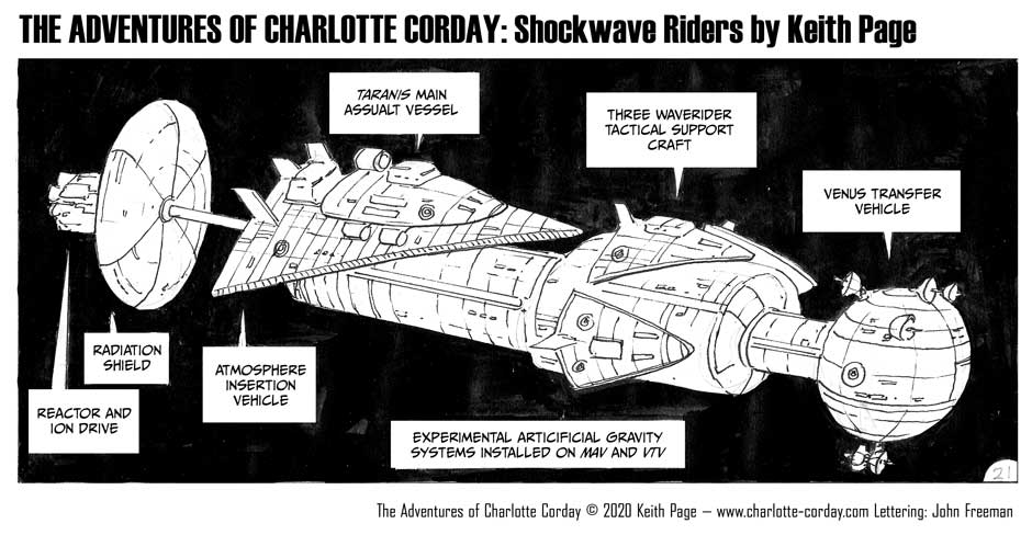 Charlotte Corday - Shockwave Riders Episode 21 - art by Keith Page