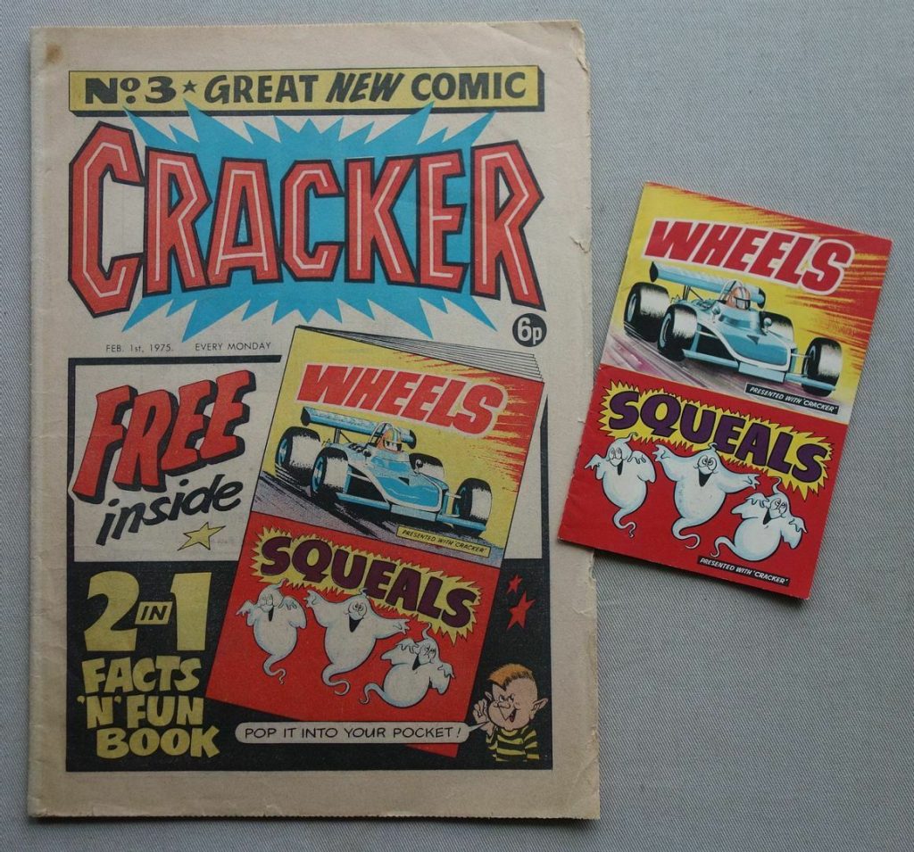 Cracker 3, cover dated 1st February 1975, with free gift - a Facts 'n' Fun Book