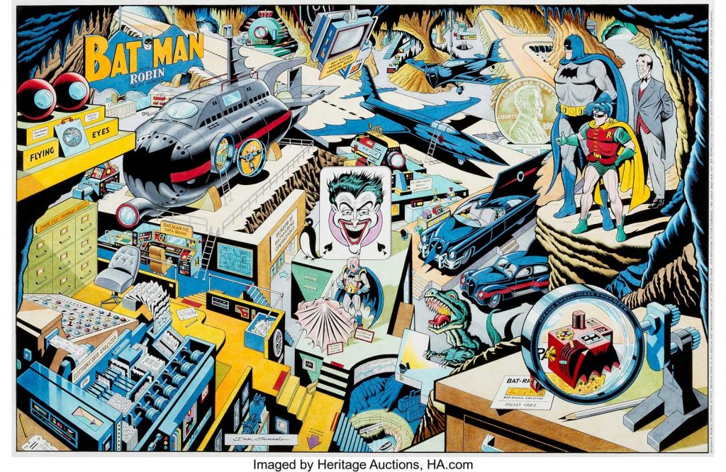 Dick Sprang - The Batcave Revealed Batman and Robin Original Art (1993)