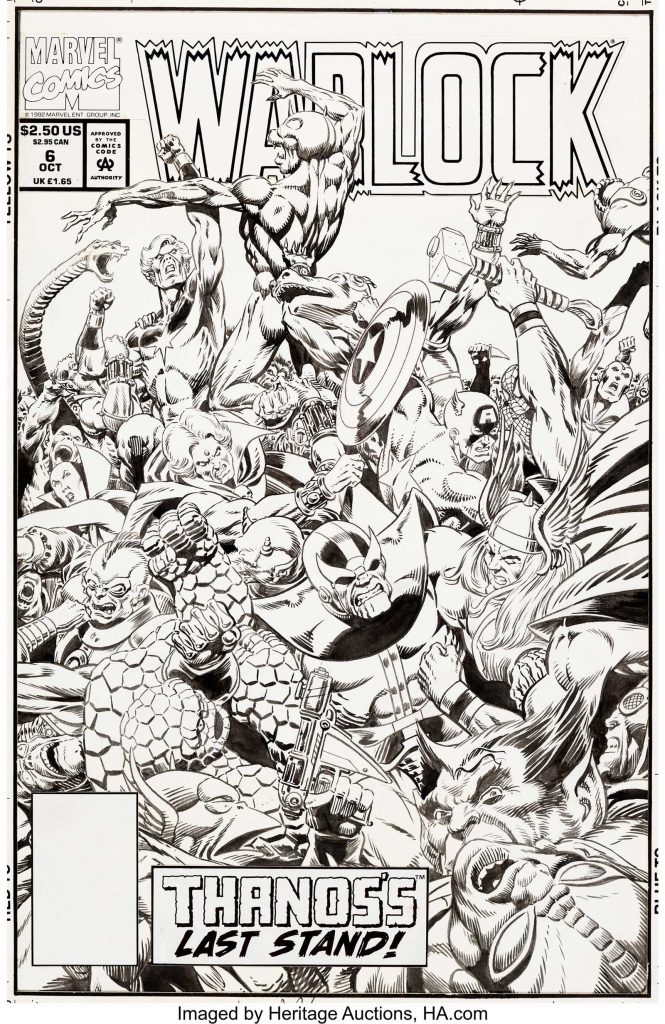 Jim Starlin - Warlock #6 Cover Original Art (Marvel, 1992)