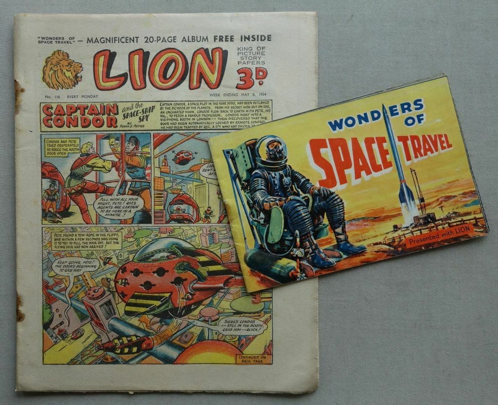 Lion 116 cover dated 8th May 1954, with free "Space Wonders" gift