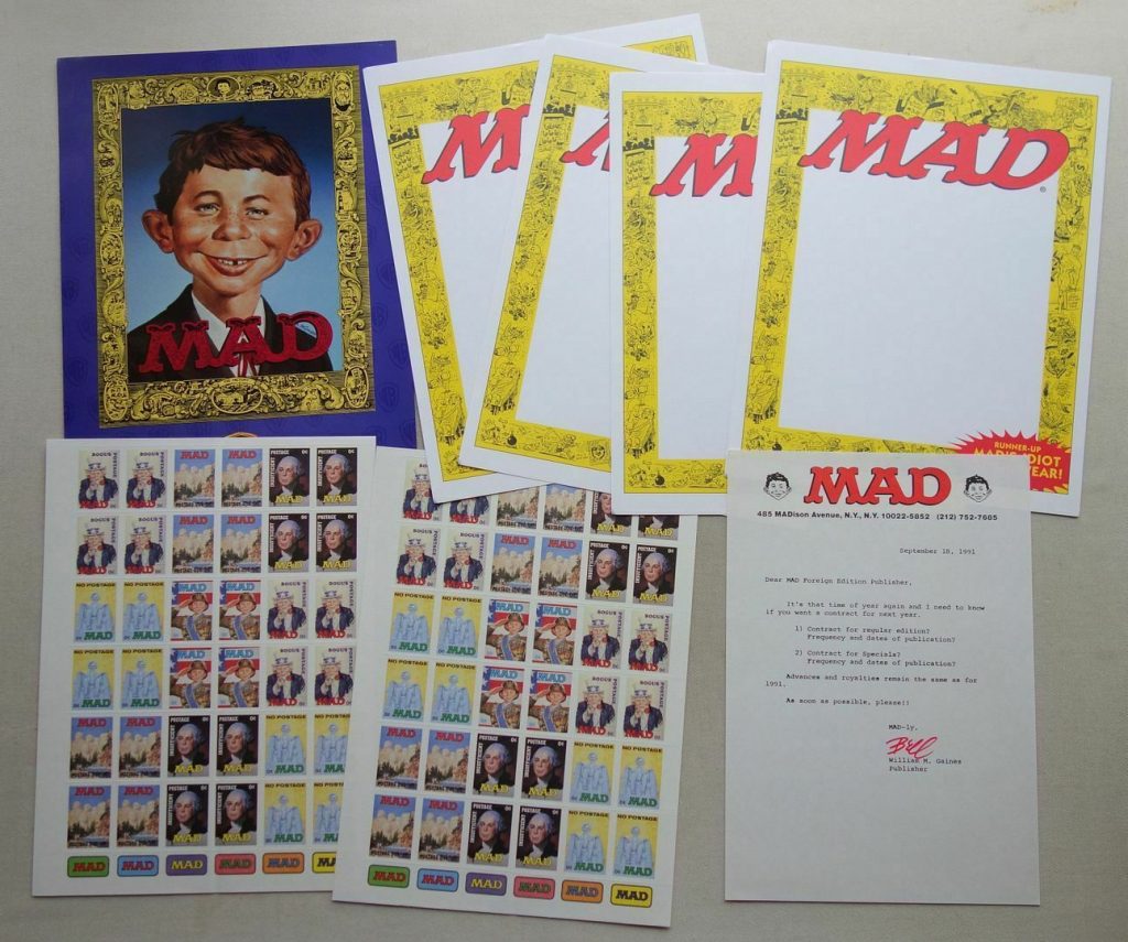 Mad Magazine Promotional Items 1990s Letter, Poster, Letterhead