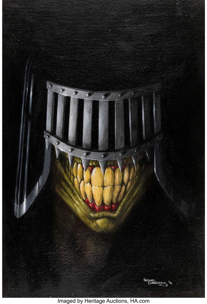Pete Doherty Judge Dredd the Magazine #12 cover, featuring Judge Death