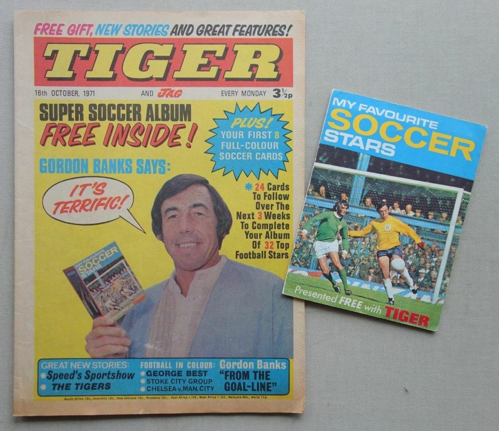 Tiger and Jag, cover dated 16th October 1971, with free gift - a Soccer Booklet