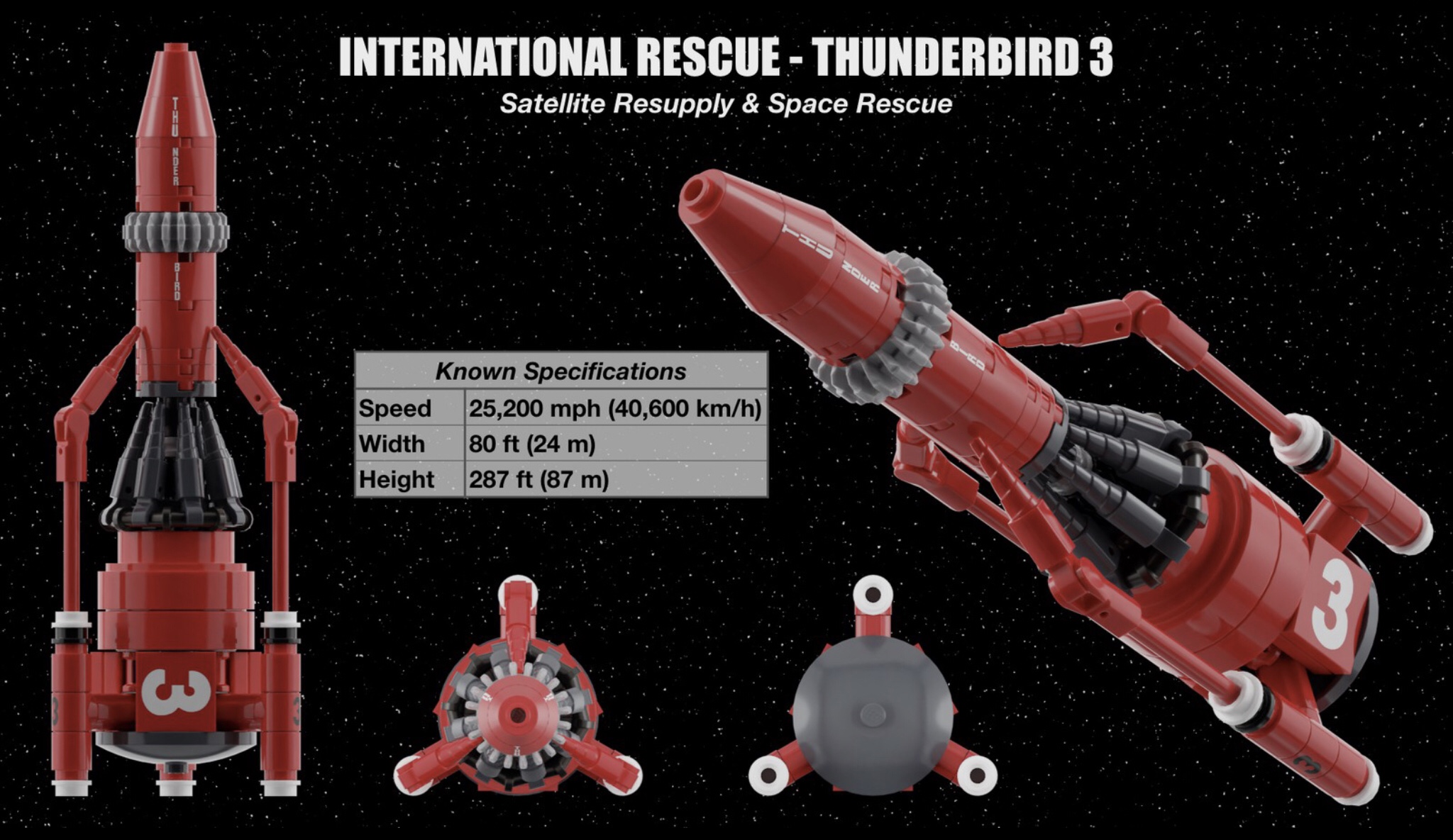 LEGO Classic Thunderbirds by NathanR2015 - Thunderbird 3