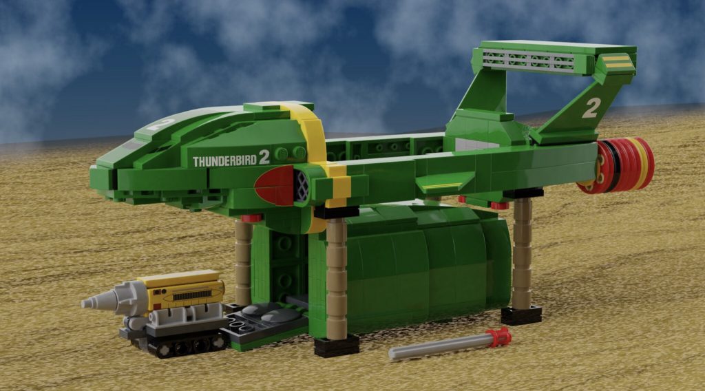 LEGO Classic Thunderbirds by NathanR2015 - Thunderbird 3 and Thunderbird 2 and Mole