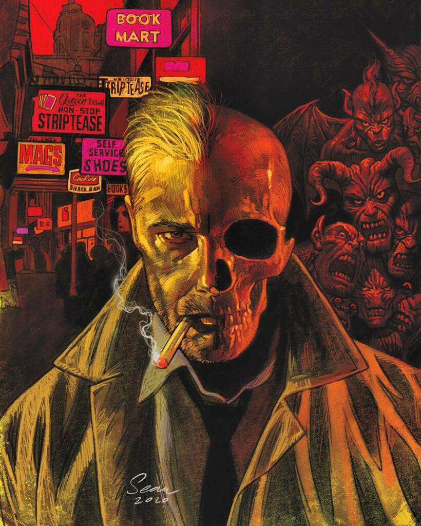An upcoming Hellblazer cover by Sean Phillips - another commission completed during some of the artist’s busiest months