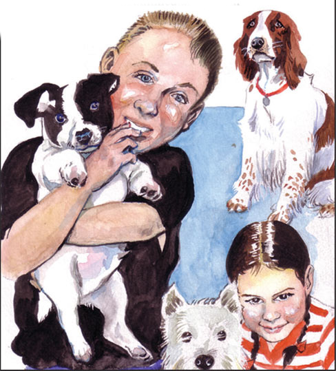 Pet caricature by Frank McDiarmid