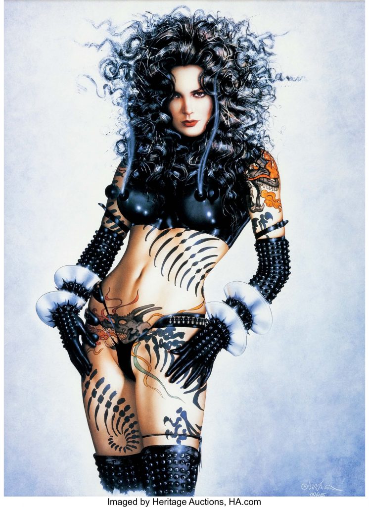 Heavy Metal cover art featuring Julie Strain by Olivia De Berardinis 