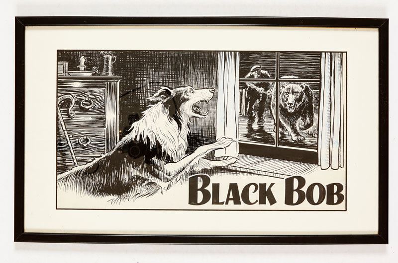 Black Bob original artwork drawn by Jack Prout for The Dandy (early 1950s)