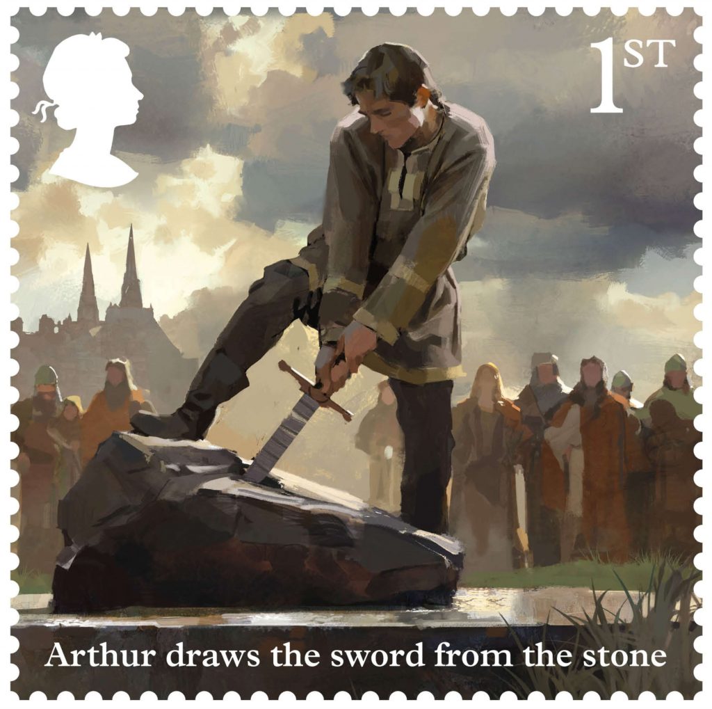 Royal Mail “The Legend of King Arthur” stamps by Jaime Jones