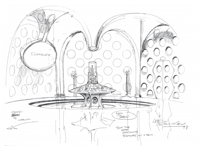 Initial designs for the new TARDIS by Lee Sullivan
