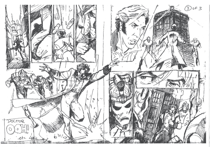 Rough layout of strip. Still using the 1st version 1 of the new Doctor