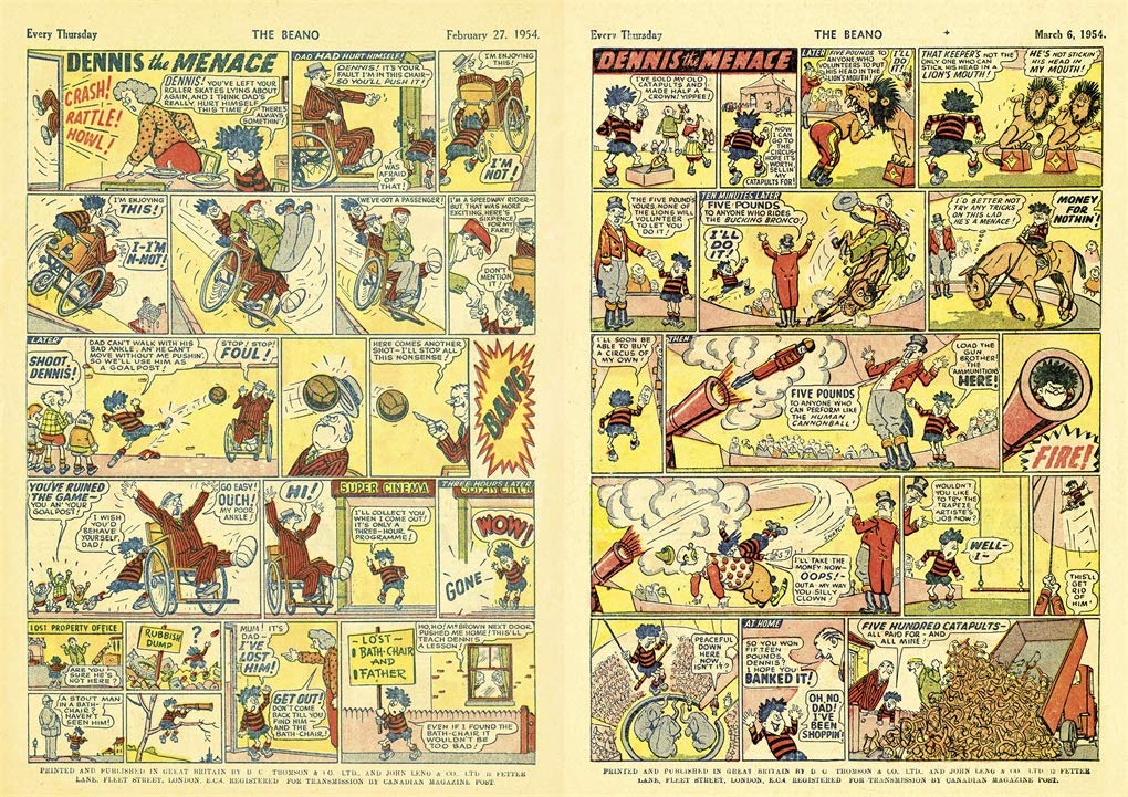 Dennis the Menace strips from 1954