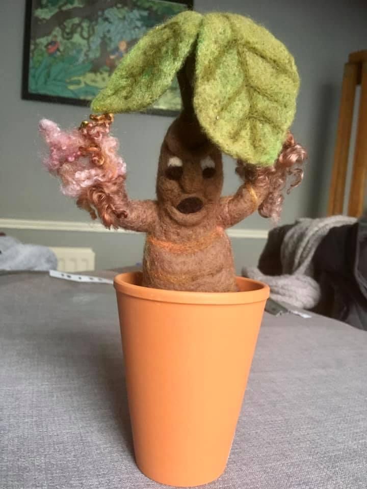 Potted Mandrake by Cherries Trelogan - shrieks if pulled!
