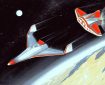 What might have been? General Dynamics/Astronautics Art, 1958, Booster Breakoff from Glider by John Sentovic. Image from the Convair/General Dynamics Astronautics Atlas Negative Collection. Repository: San Diego Air and Space Museum: