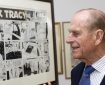 Prince Philip, the Duke of Edinburgh, at the opening of the first London Cartoon Museum in 2006. Image courtesy The Cartoon Museum