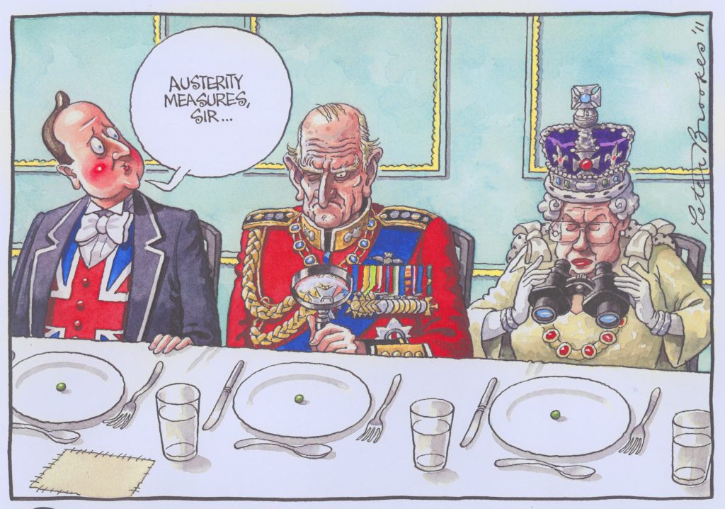 Cartoon by Peter Brookes. Courtesy of The Cartoon Museum