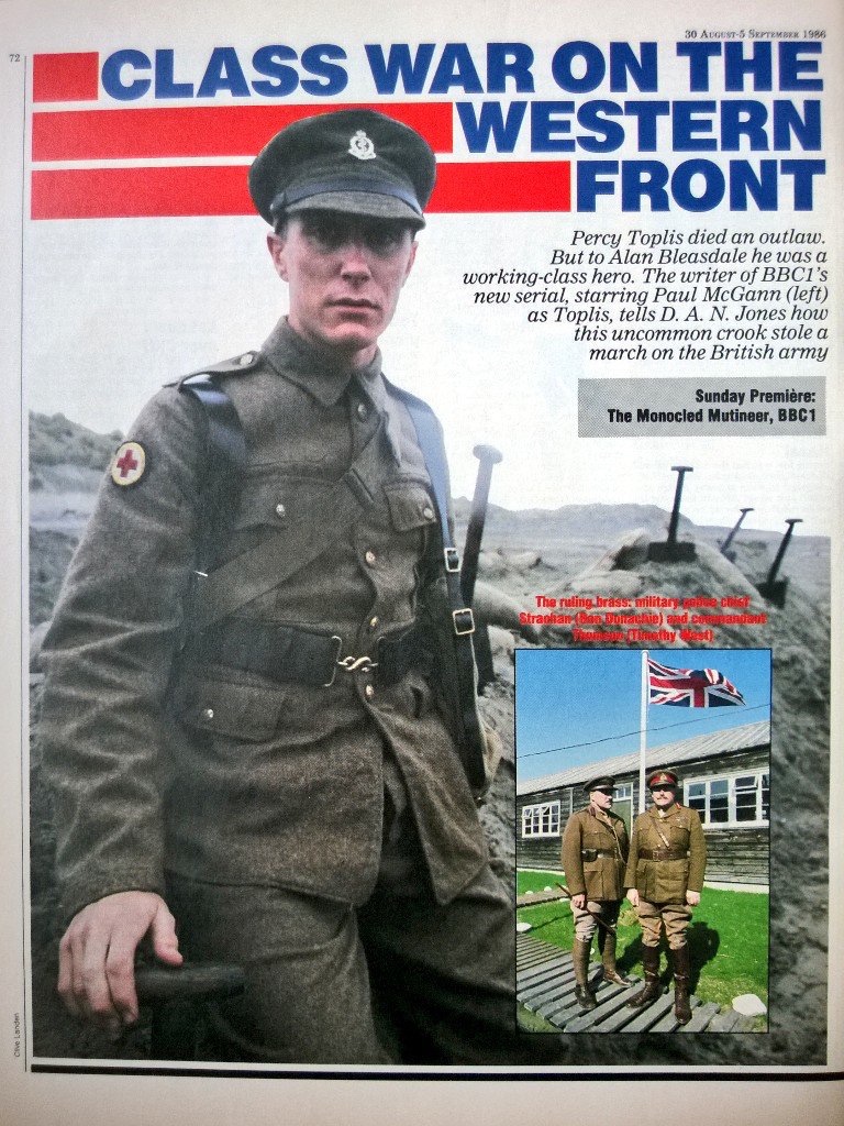 The BBC’s own promotion of The Monocled Mutineer in the Radio Times probably didn’t help convince those on the right wing of British politics that it was worthy drama...