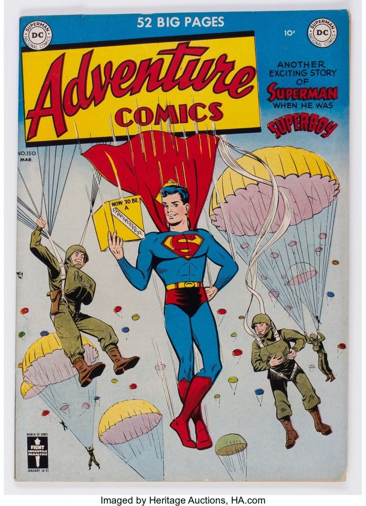 DC Comics Adventure Comics #150 featuring Superboy.Image: Heritage Auctions
