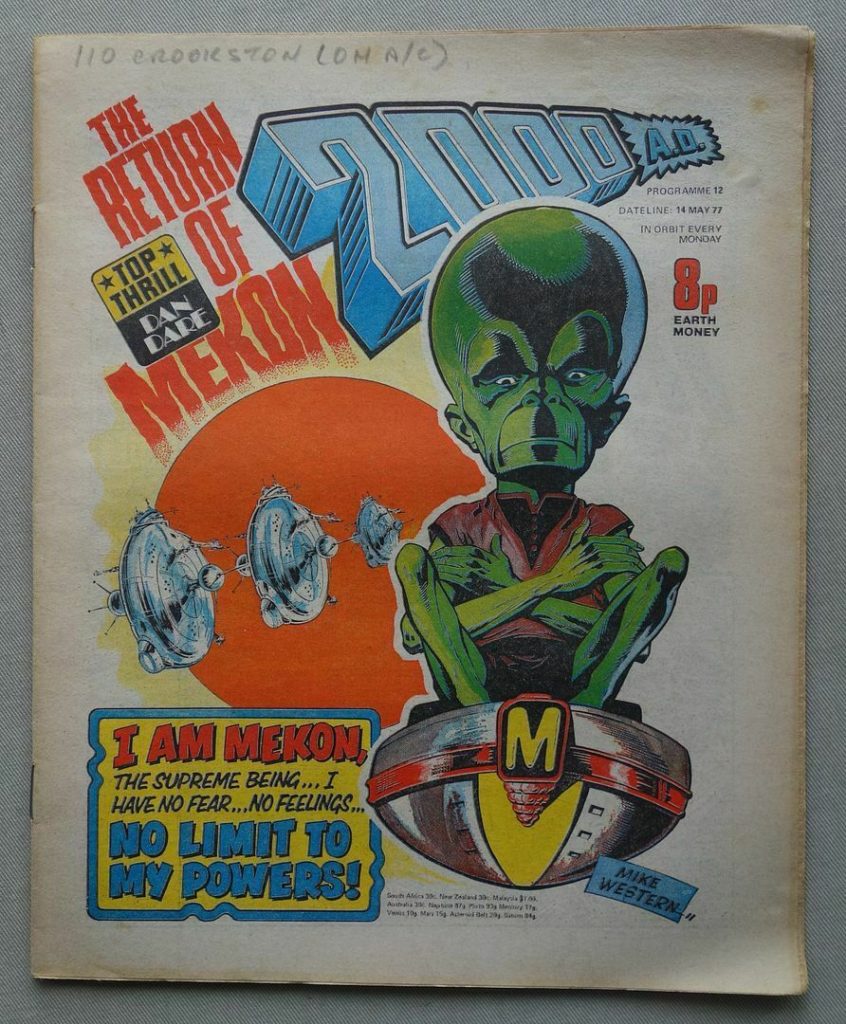 2000AD  Prog 12, cover dated 14th May 1977, featuring the Mekon