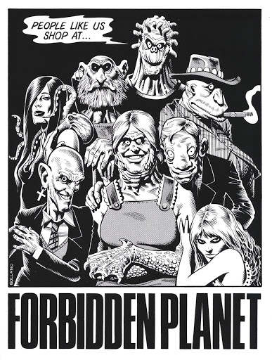 "People Like Us" Forbidden Planet London Ad (1978) by Brian Bolland