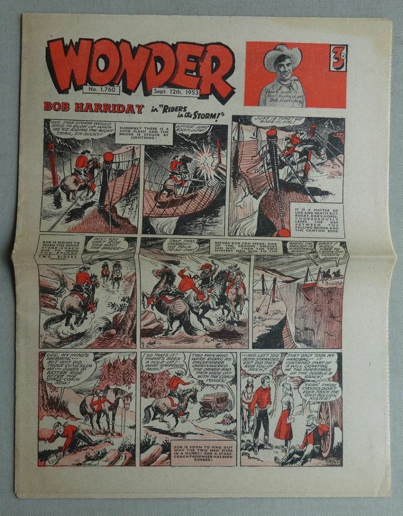 The final issue of Wonder, No. 1760, cover dated 12th September 1953. Inside readers are advised of the launch of TV Fun the following week, an indication of the changing face of the media landscape...