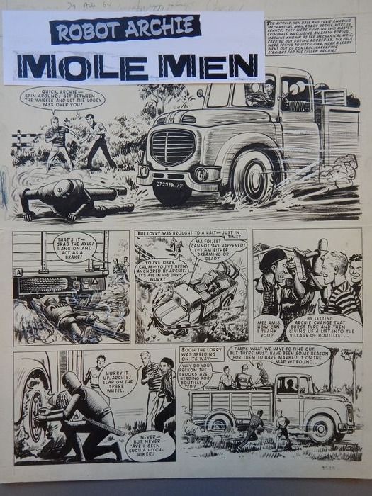 Robot Archie, Man of Steel - The Mole Men - (1964) by Edward “Ted” Kearon