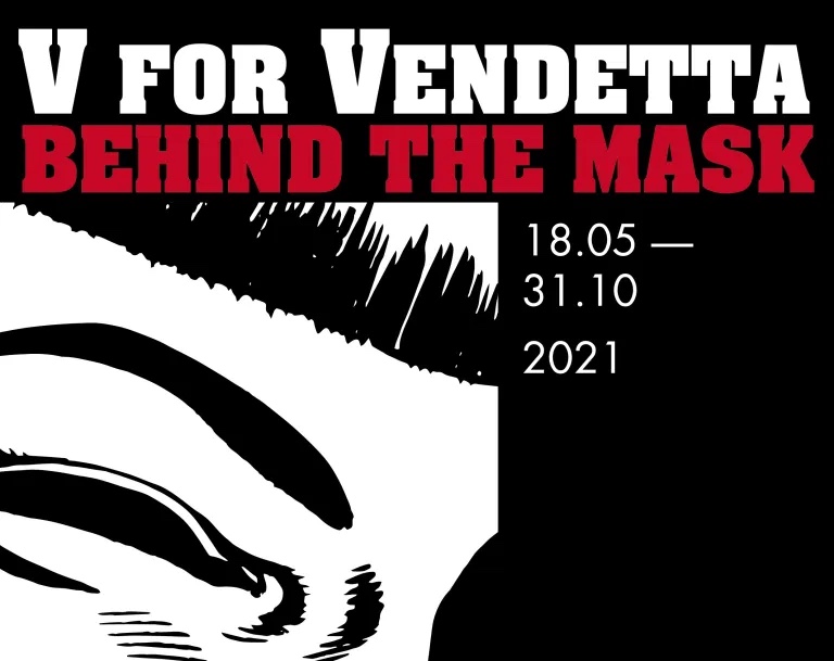 V for Vendetta: Behind the Mask” exhibition Poster 2021 SNIP