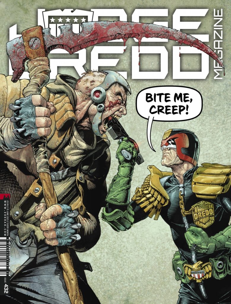 Judge Dredd Megazine Issue 432 - cover by Cliff Robinson