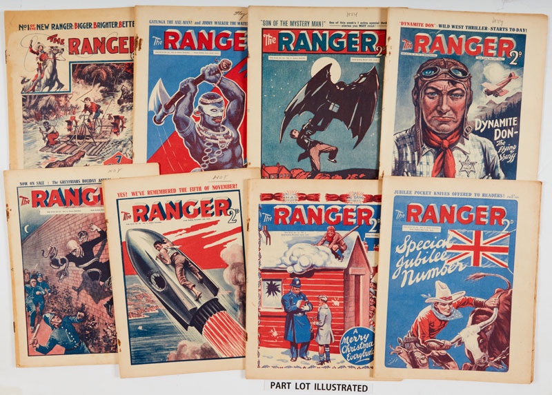 The Ranger (1933-35) 1-112 last issue including Special Jubilee Number. Bright covers, cream pages, rusty disintegrated staples