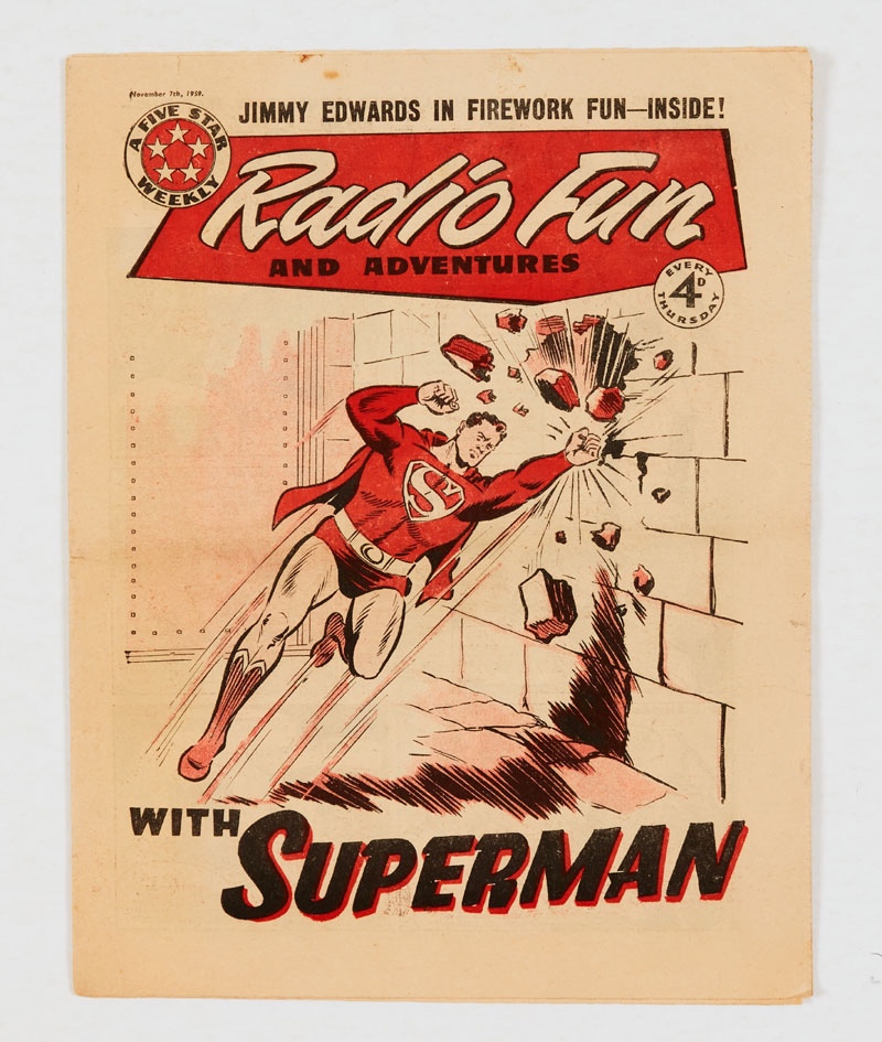 Radio Fun (Nov 7 1959) Fireworks issue with Superman cover and Superman vs Metallo illustrated story