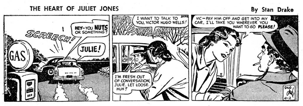 An episode of The Heart of Juliet Jones by Stan Drake, drawn by Tom Sawyer, published in 1958