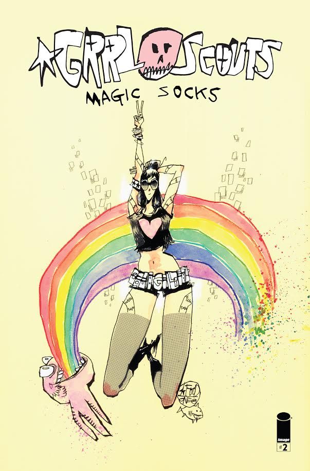 Grrl Scouts: Magic Socks #4 by Jim Mahfood, cover by Mahfood, on sale 21st June 2021