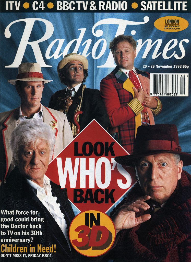 Radio Times 20 - 26 November 1993 Doctor Who Cover 