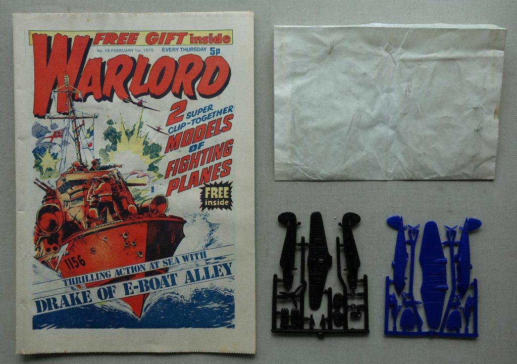 Warlord No. 19, cover dated 1st February 1975, with free "Model Planes" gift
