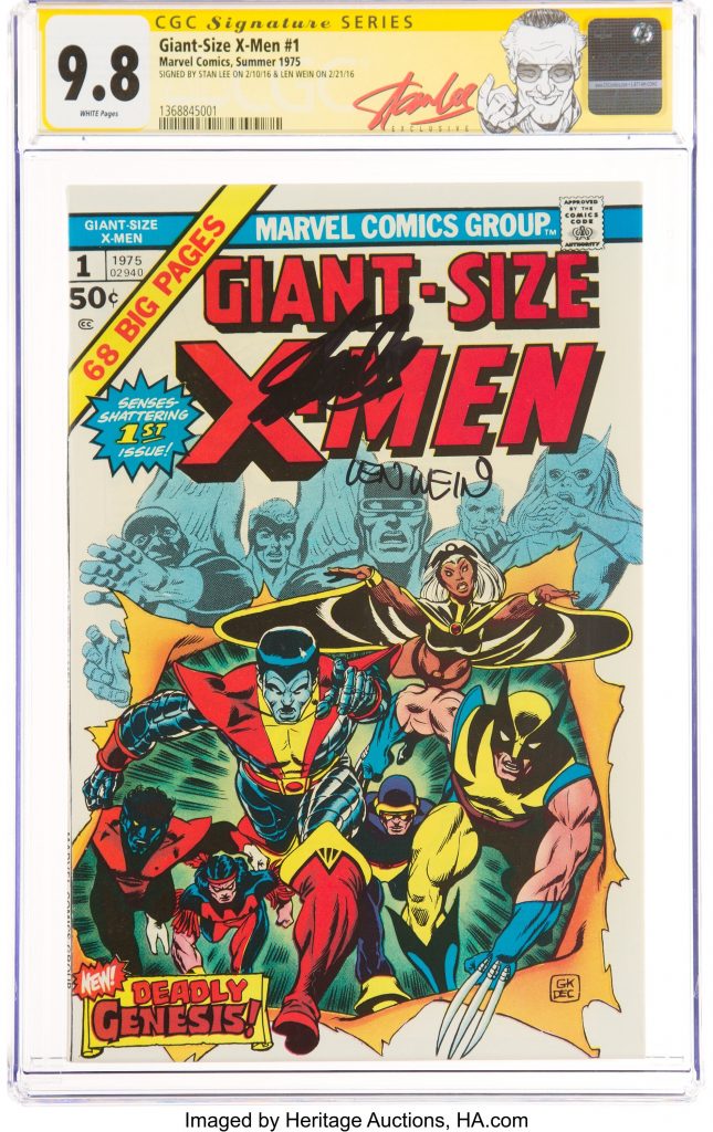 Giant-Size X-Men #1 Signature Series CGC NM/MT 9.8 signed by Stan Lee and writer Len Wein