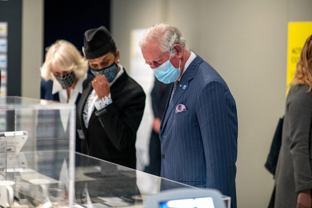 The Prince of Wales and The Duchess of Cornwall at the 2 Tone exhibition last month. Image: Herbert Art Gallery & Museum