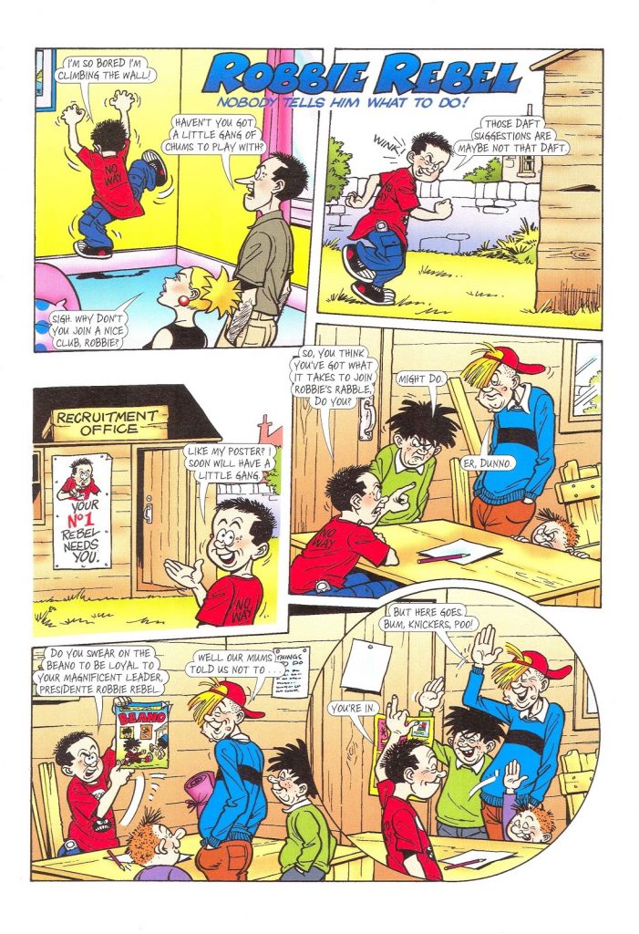 “Robbie Rebel” from the 2008 Beano annual 
