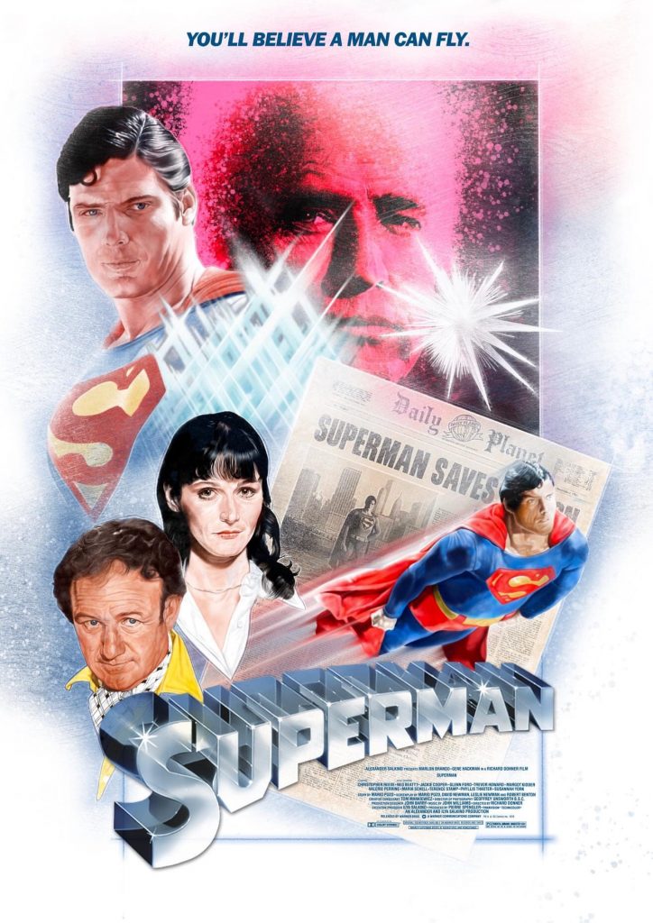 Superman Movie Poster by Pete Wallbank 
