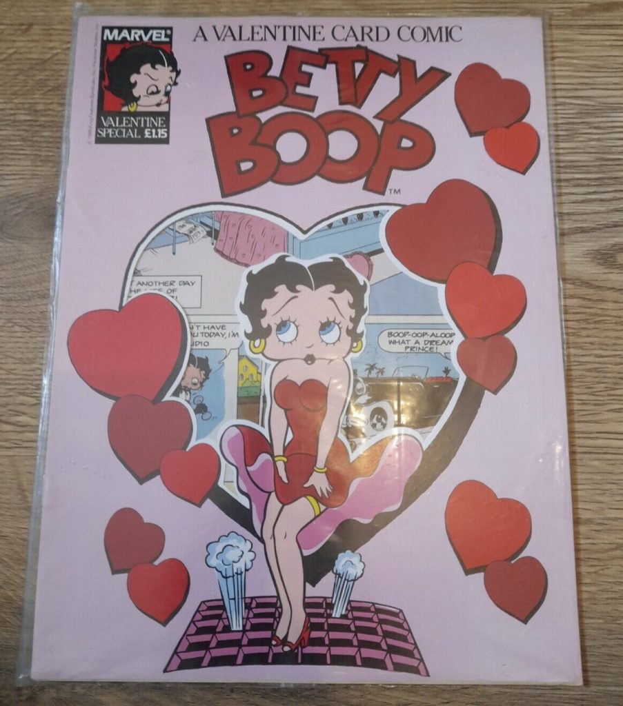 Marvel UK’s “Valentine Card Comic” Special starring Betty Boop, published in 1989 - a copy is currently being offered here on eBay