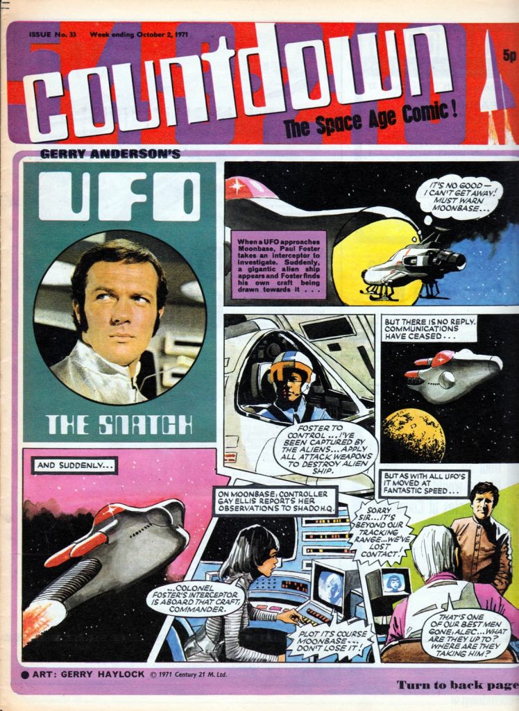 “UFO” strip from Countdown, art by Gerry Haylock 