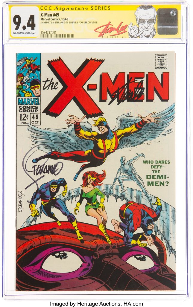 X-Men #49 Signature Series, graded CGC NM 9.4 and signed by Stan Lee and Jim Steranko