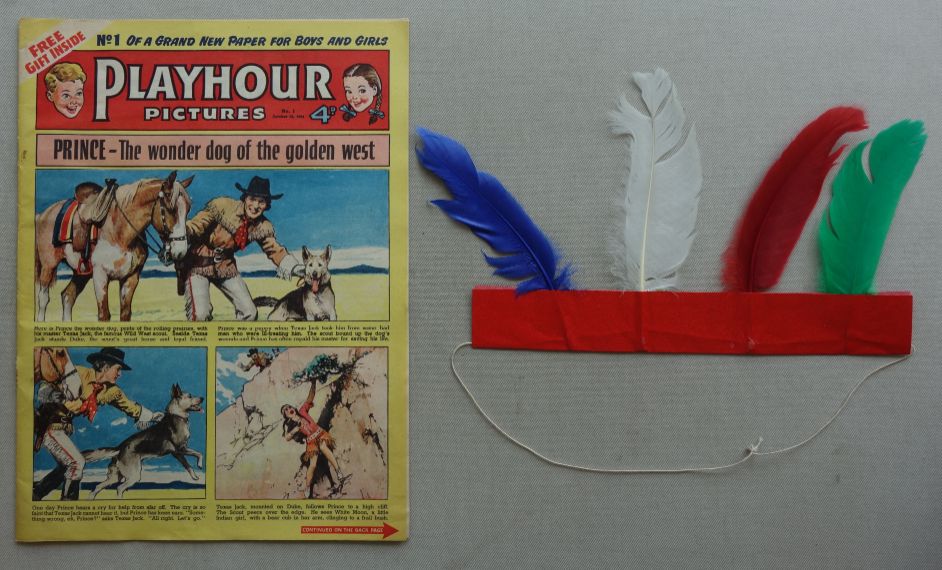 Playhour Pictures comic #1 (1954)+FREE GIFT Indian Head Dress