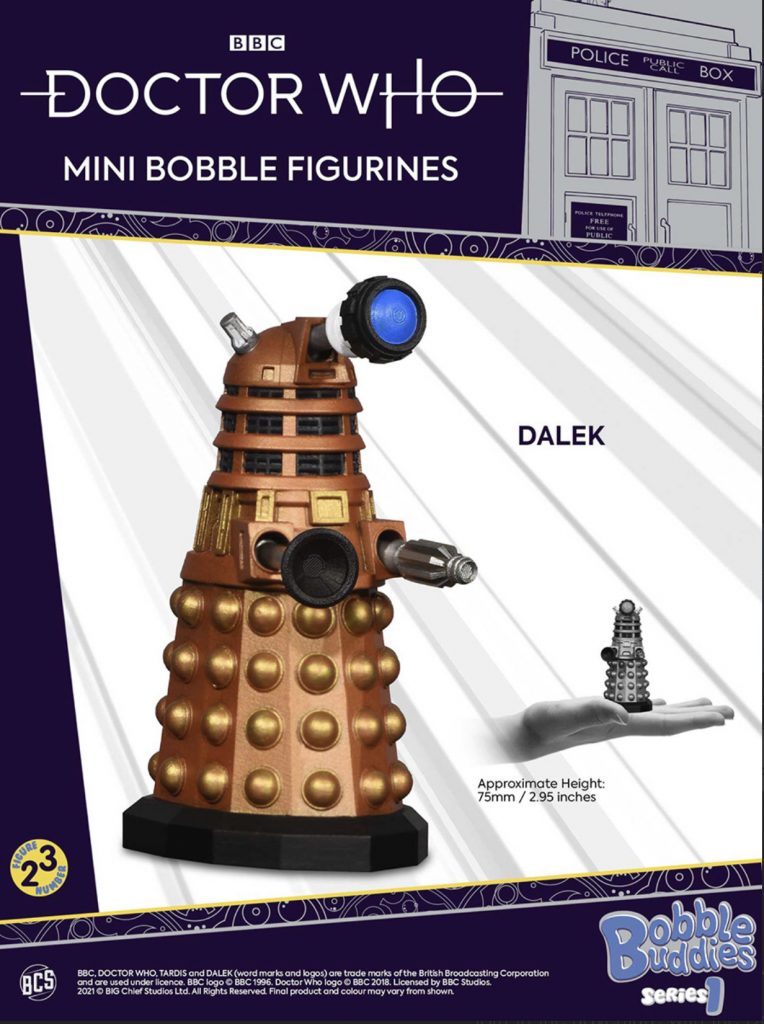BIG Chief Studios Series 1 Dalek Mini Figurine - Bobble Buddies
