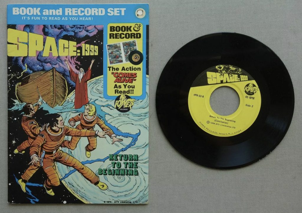 Space 1999 Book and Record Set (1976) Power Records Comic ATV