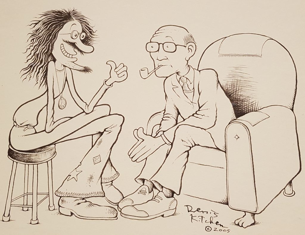 Denis Kitchen and Will Eisner Cartoon