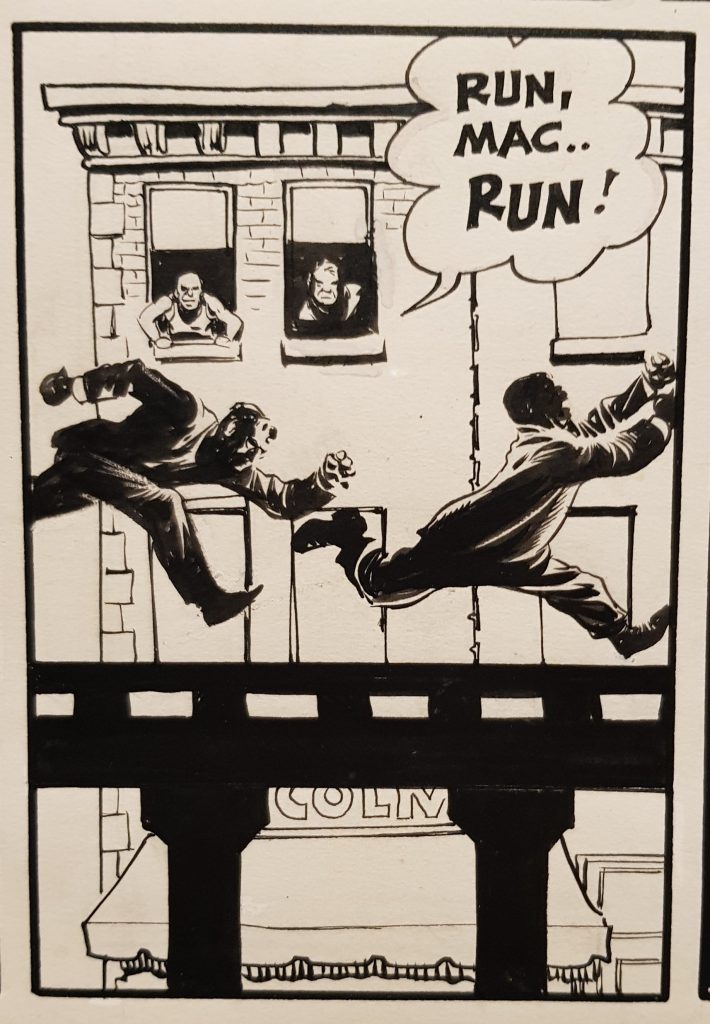 Art by Will Eisner - The Spirit - Run Mac, Run