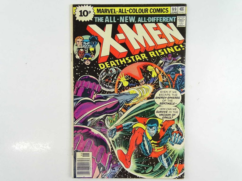 UNCANNY X-MEN #99 - (1976 - MARVEL - UK Price Variant) - First appearance of Black Tom Cassidy + Sentinels appearance - Dave Cockrum cover and interior art